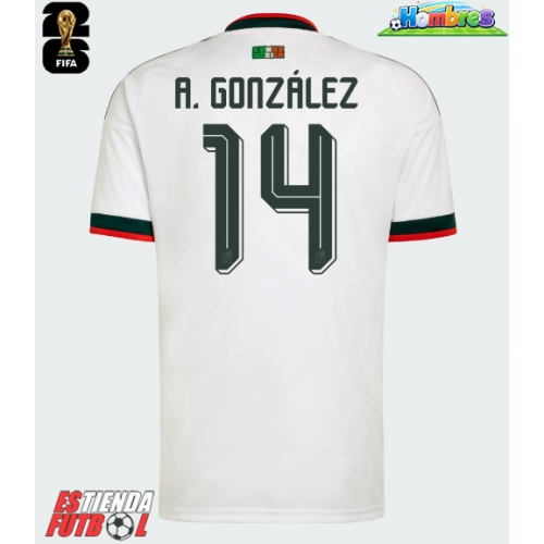 México Armando Gonzalez #14 Segunda Equipación Mundial 2026 Manga Corta